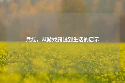 兵线，从游戏跨越到生活的启示